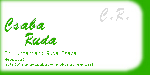 csaba ruda business card